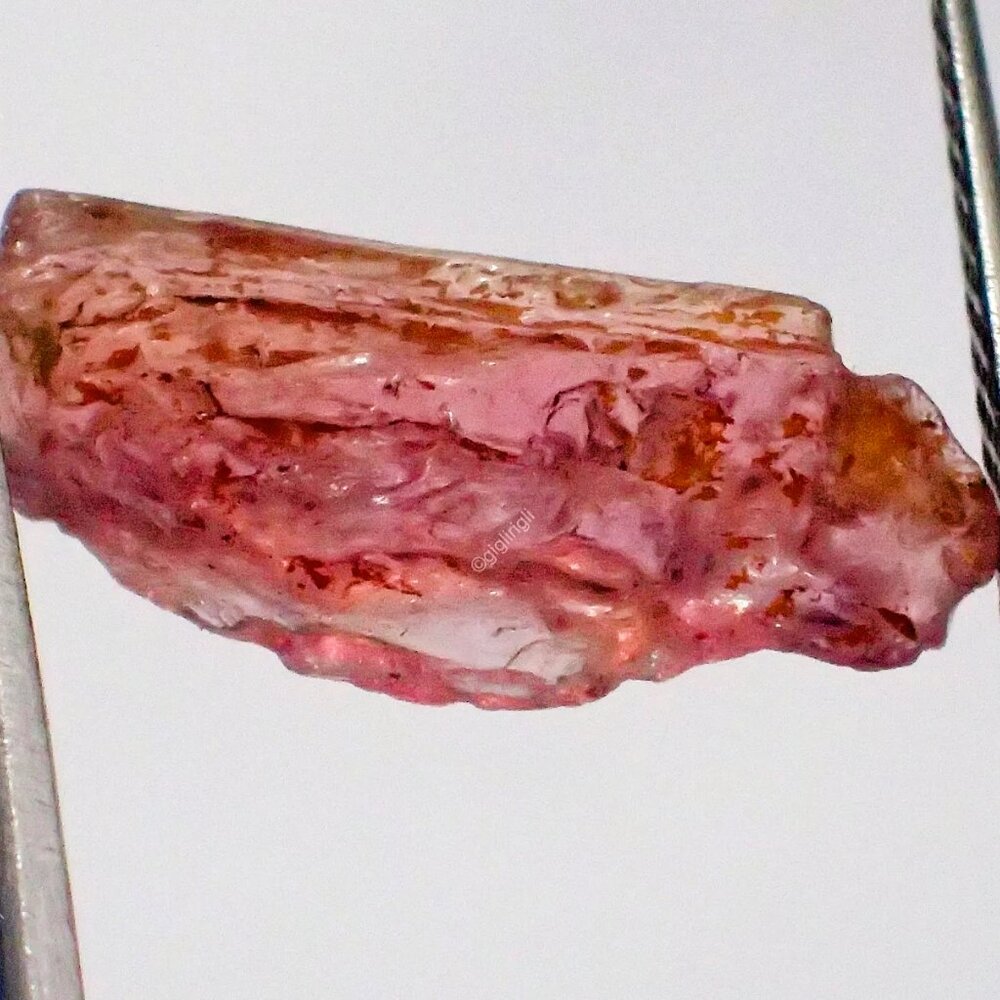 4.90 Cts Brazilian Imperial Topaz Loose Gemstone Sphere Astrology Rough 16x7 mm - Picture 4 of 6